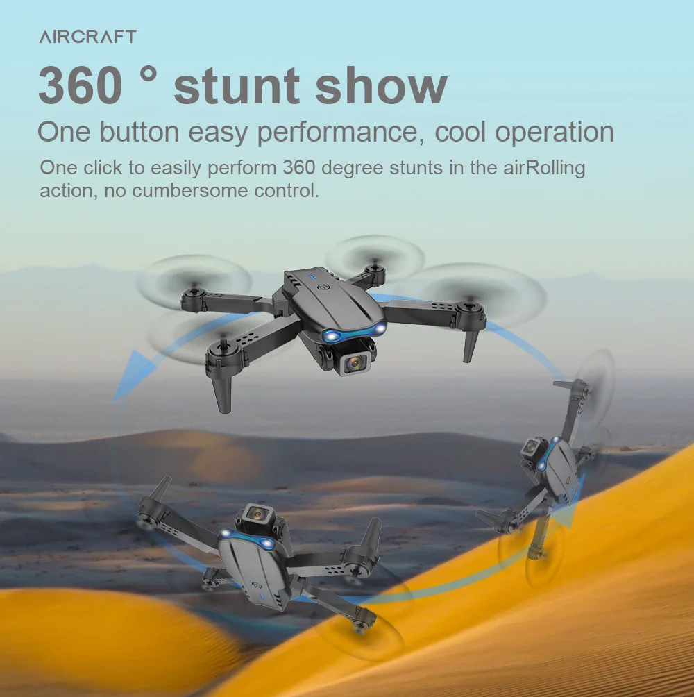 Professional Drone E99 HD 4k Camera Foldable Mini WIFI FPV RC Aerial Photography Quadcopter RC Helicopter Toy Gift