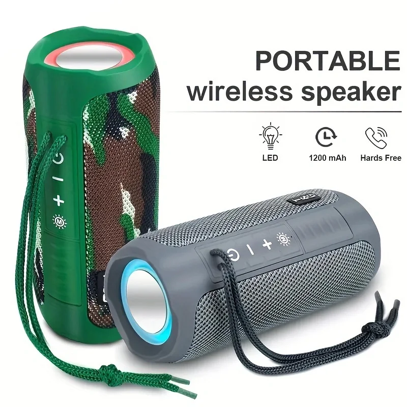 TG227 Waterpro With Lamp Outdoor Portable Upright Wireless Compatible Speaker Music Player Support USB/ TF/ FM Radio Music Party