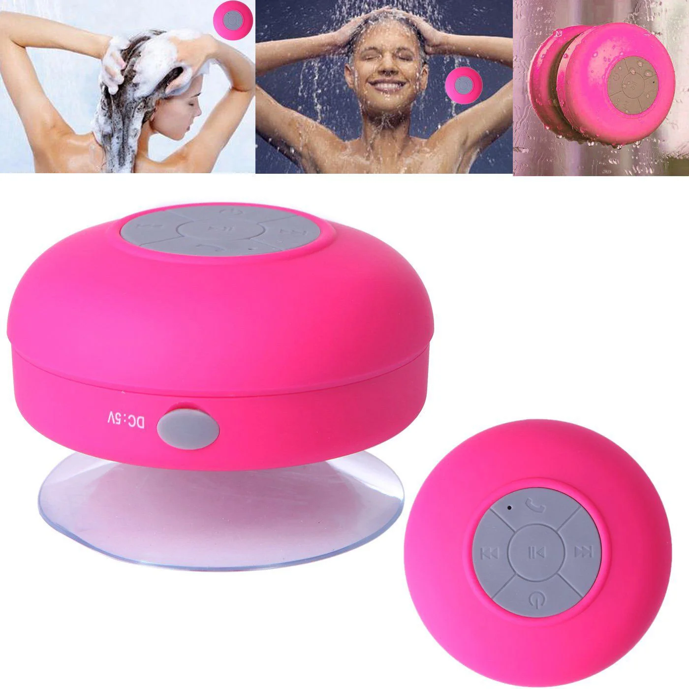 BT Speaker Wireless Waterproof Shower Bathroom Large Suction Cup Stereo Speaker Mini Portable Outdoor Sports Loudspeaker