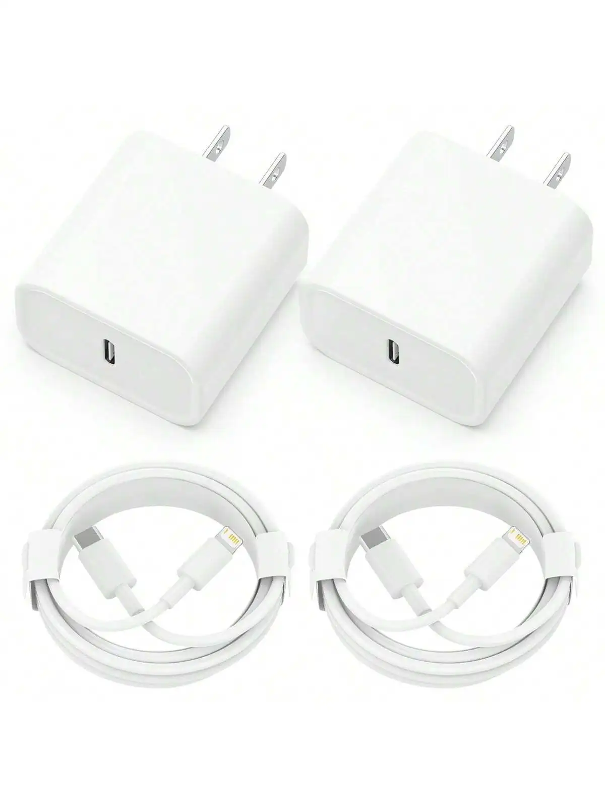 2 sets 20W Fast Charger For Apple iPhone 14 13 12 11 Pro Max Plus  13 12 Mini USB Type C Fast Charging Charger Cable Accessories