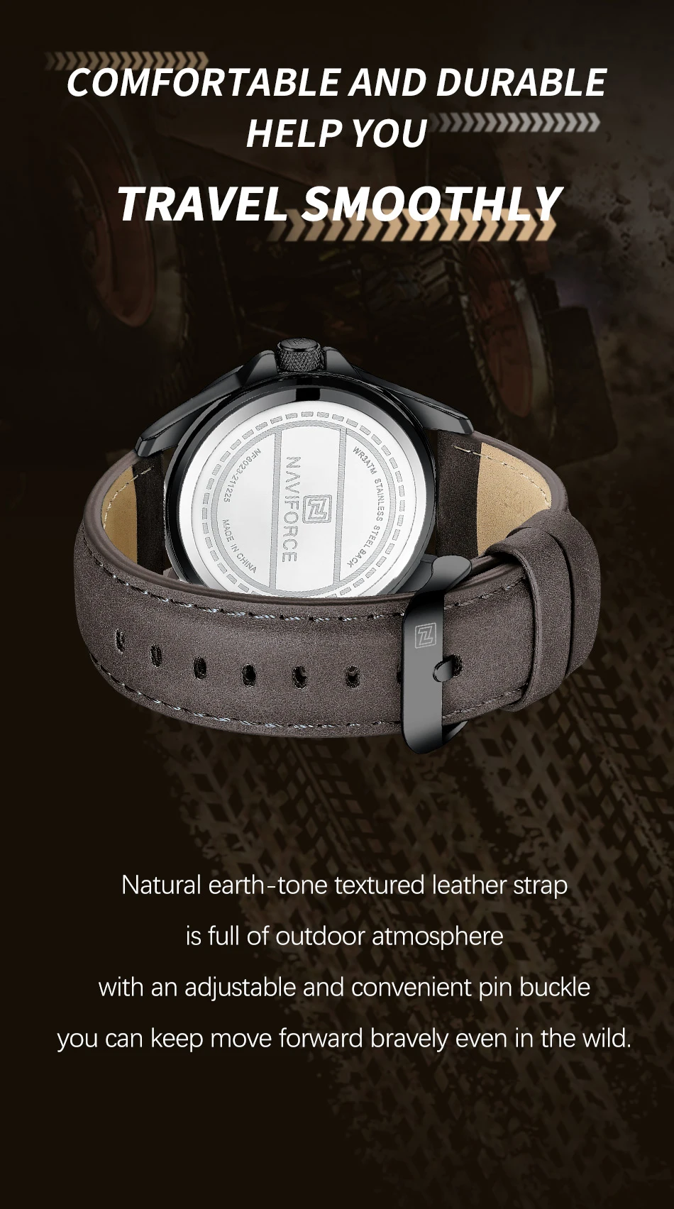 NAVIFORCE Men Casual Sport Military Quartz Calendar Wrist Watch for Man Business Leather Waterproof Male Clock Relogio Masculino
