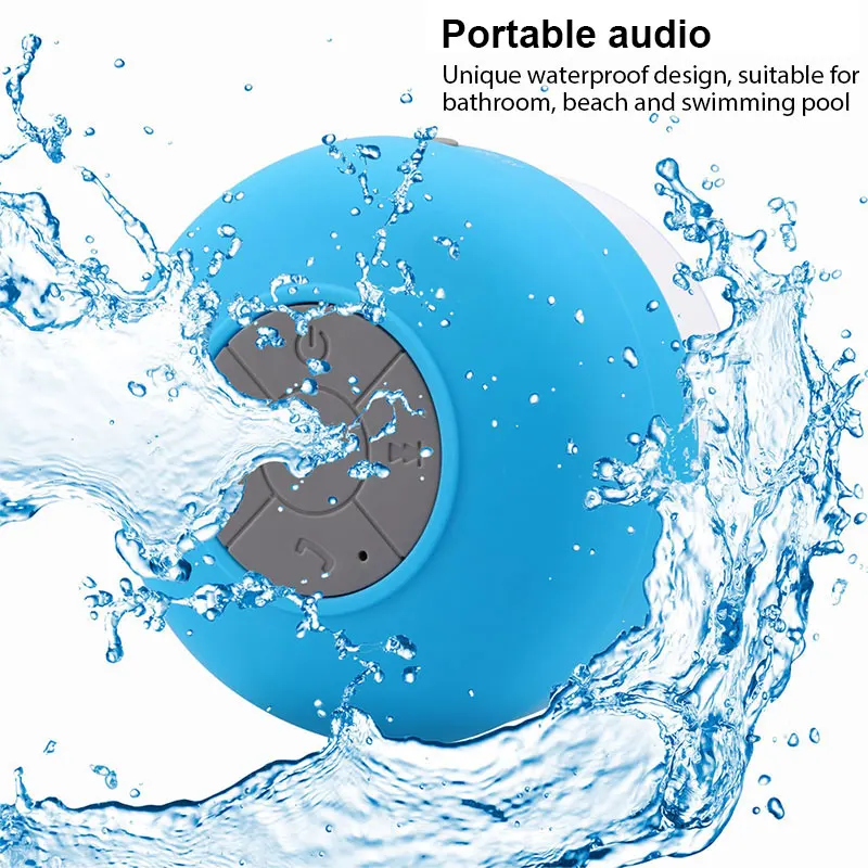 BT Speaker Wireless Waterproof Shower Bathroom Large Suction Cup Stereo Speaker Mini Portable Outdoor Sports Loudspeaker